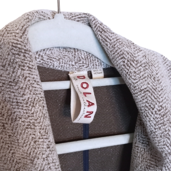 Anthropologie Dolan Northfield fleece sweater wrap jacket XS heather grey - Picture 8 of 12
